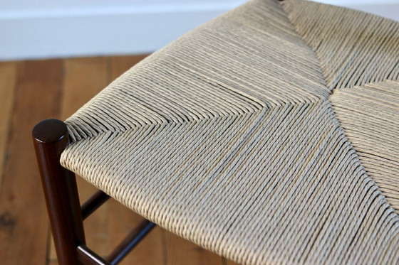 Image 1 of Rare série de 6 chaises vintage corde italienne Eredi Marelli, 1950