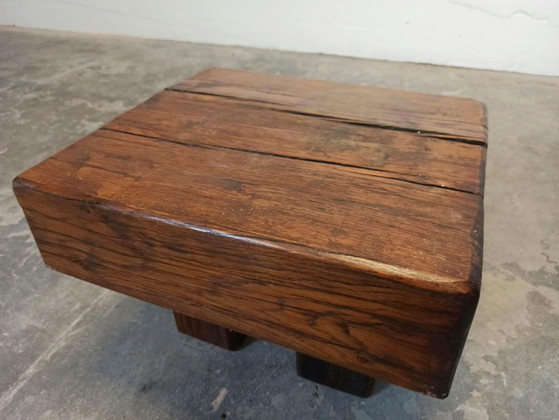 Tavolino brutalista Wabi Sabi vintage, Tavolini, Legno, Marrone (foto 9 di 15)