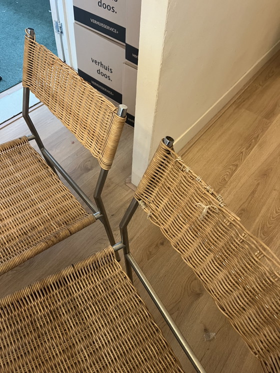 Set di 6 sedie di design Martin Visser Spectrum SE05 – Sedie da pranzo, Chrome, Wicker (photo 5 of 8)