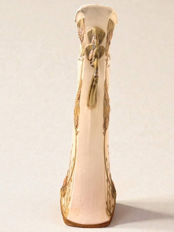 Image 1 of Art Nouveau vaas Royal Dux Bohemia hert 1900 - H.41cm