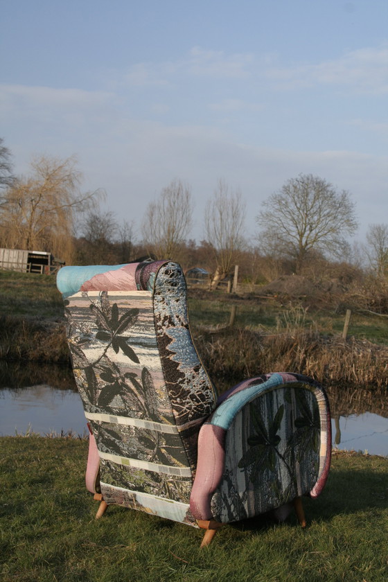 Image 1 of 1 uitklapbare, mid-century relaxfauteuil