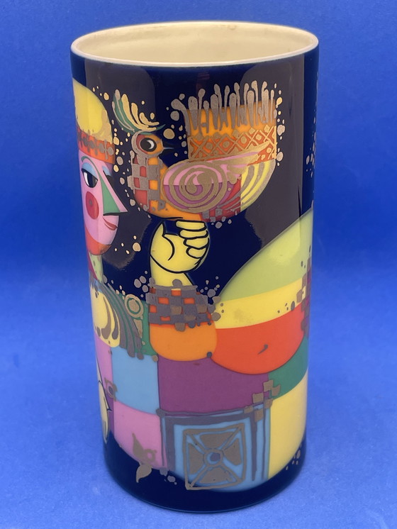 Image 1 of Vintage Bjørn Wiinblad-vaas, 1001 nacht van Rosenthal