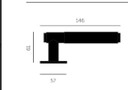 Buster and Punch - FIXED DOOR HANDLE one-sided cross black
