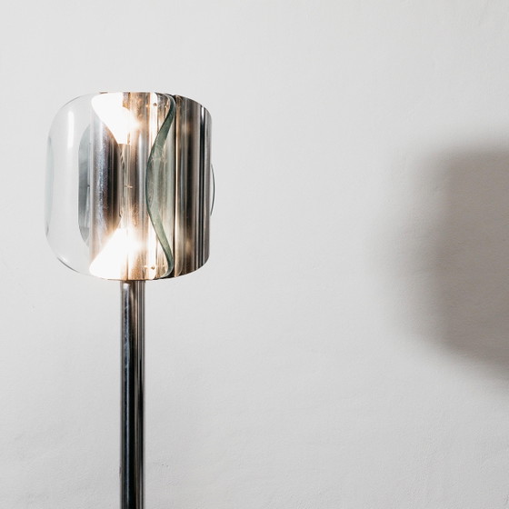 Image 1 of Lampadaire de style Fontana Arte, design vintage des années 1970, antiquités modernes