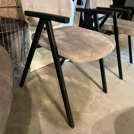 Tissu Nord Goldy Mist, lot de 6 – Pronto Wonen, eetkamerstoelen, Plastic, Textile (photo 2 of 3)