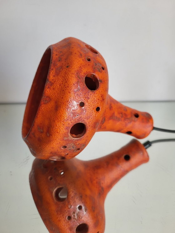 Image 1 of Lampada a sospensione Fat Lava in ceramica, tonalità arancioni, anni '50