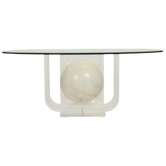 Image 1 of Round Design Coffee Table Lucite
