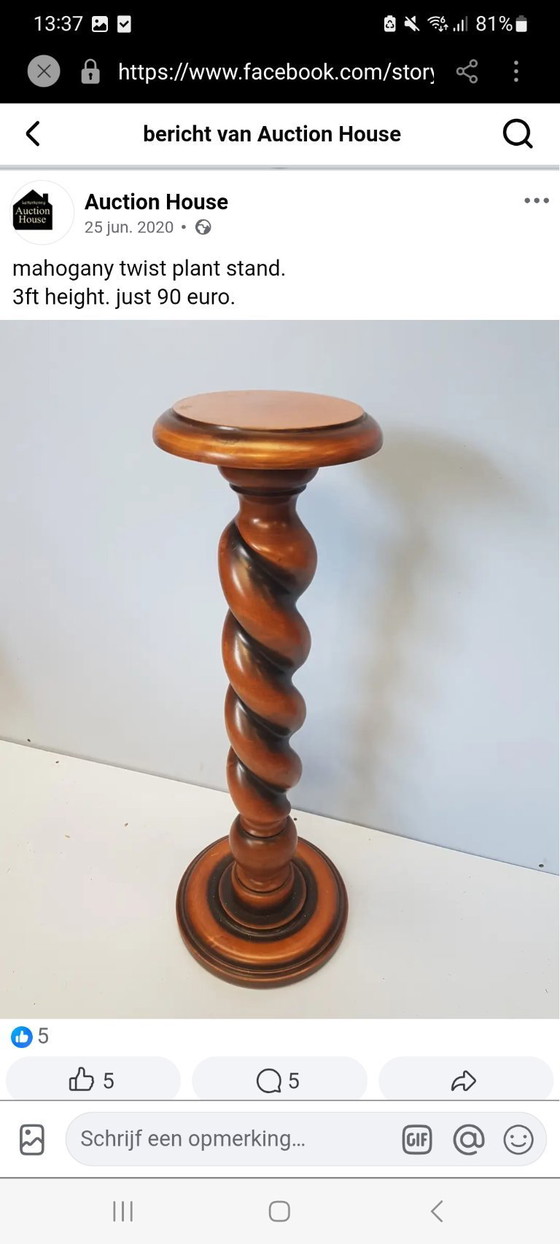 Image 1 of 2 solid mahogany pedestals columns