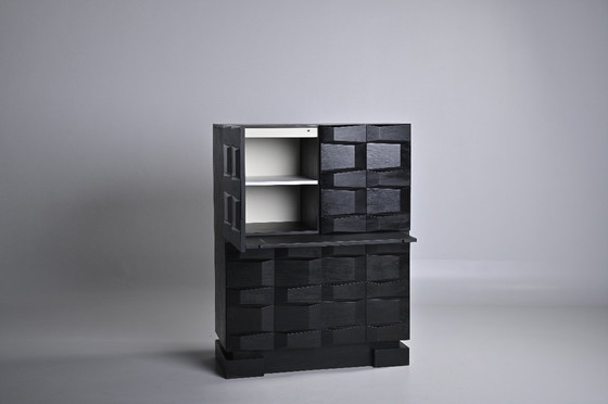 Image 1 of CREDENZA BELGA CON DESIGN TRIDIMENSIONALE ANNI '70