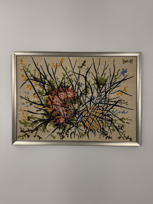 Elie Grekoff embroidered tapestry 60s