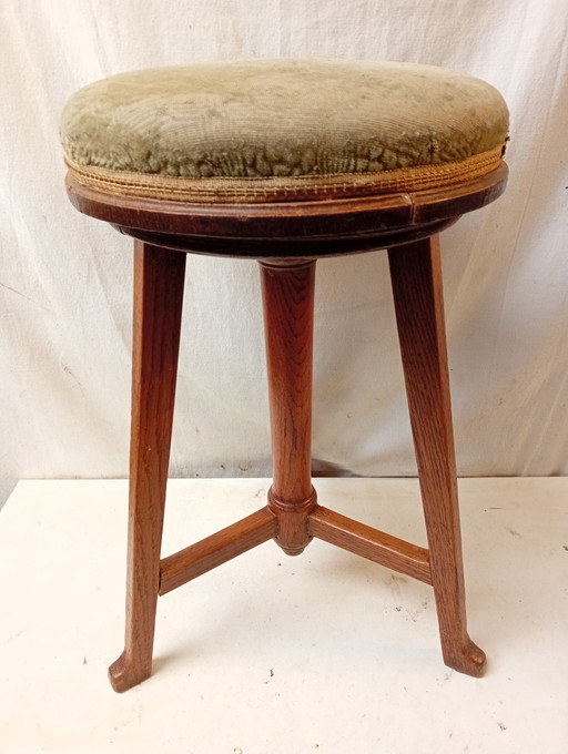 Piano Stool Amsterdam School – krukjes, Cast Iron, Textile