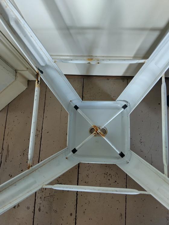 Image 1 of Tolix replica set of bar stools metal patina