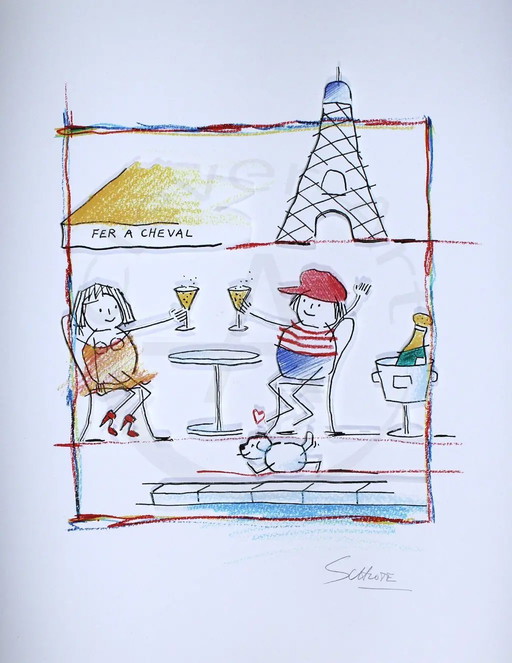 Schlote, Wilhelm - Paris - Hand signed - Giclee
