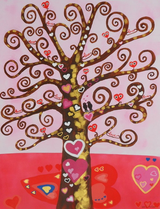 L'arbre de l'amour (peint à la main)