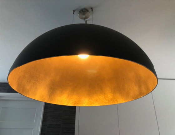 Image 1 of Half dome lamp Ø 90 cm – carbon, gold/anthracite – Duran Interiors