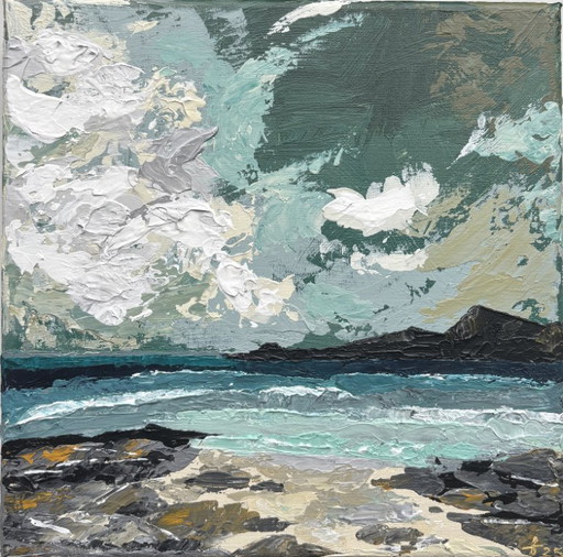 Sky and Stone 1 – modern abstract coastal landscape