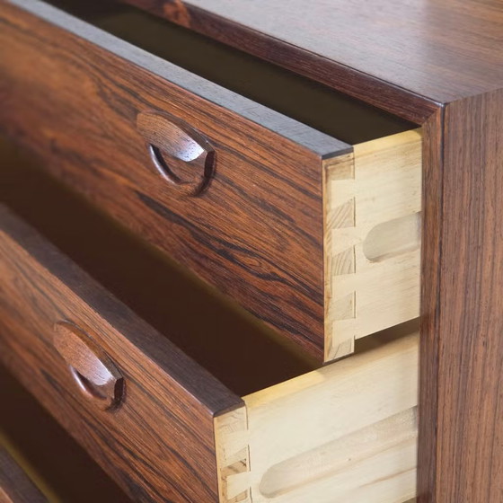 Kai Kristiansen vintage 60s Danish Rosewood Chest of drawers, FM Møbler, Brown (photo 12 of 20)