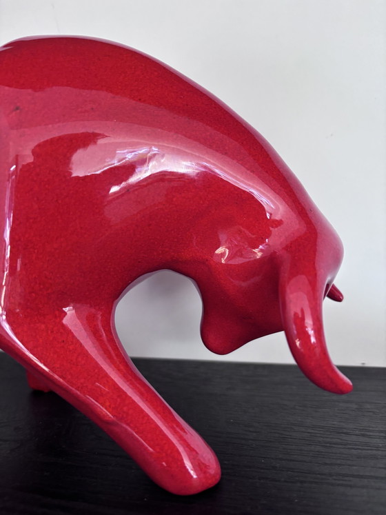 Keramieke Stier Spanje (33 cm) topatelier Artesania Emilio Ferrer Gomez (Valencia). – Decoratieve objecten (photo 10 of 11)