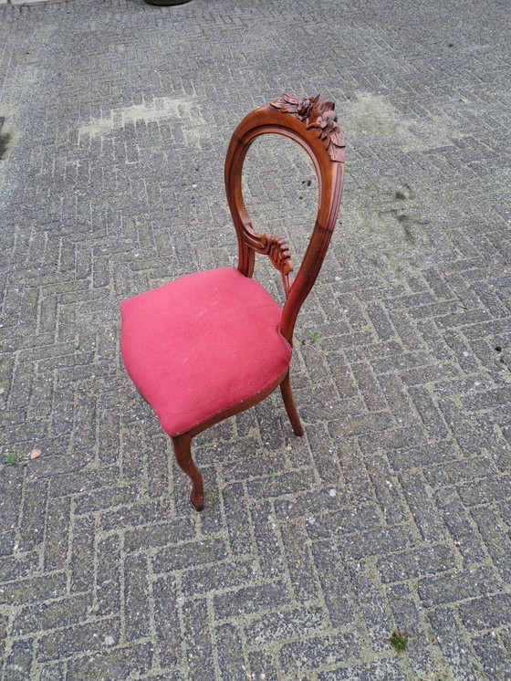 Image 1 of Chaise victorienne ancienne en acajou