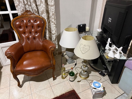 Vintage baroque chesterfield chair – Armchairs, Leather (photo 5 of 5)