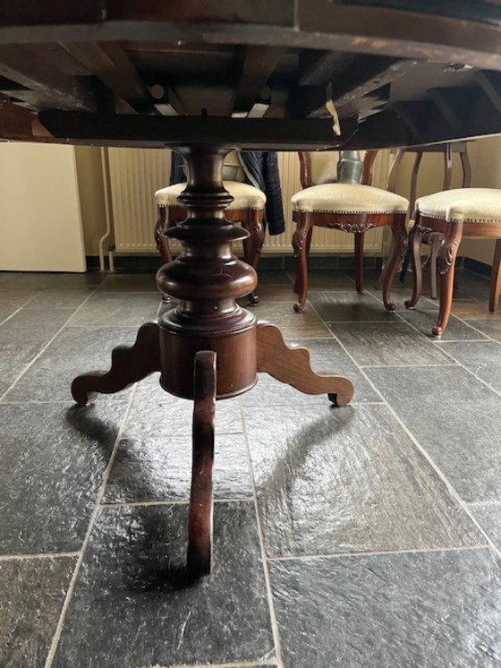 Image 1 of Tavolino Biedermeier con 6 sedie Biedermeier