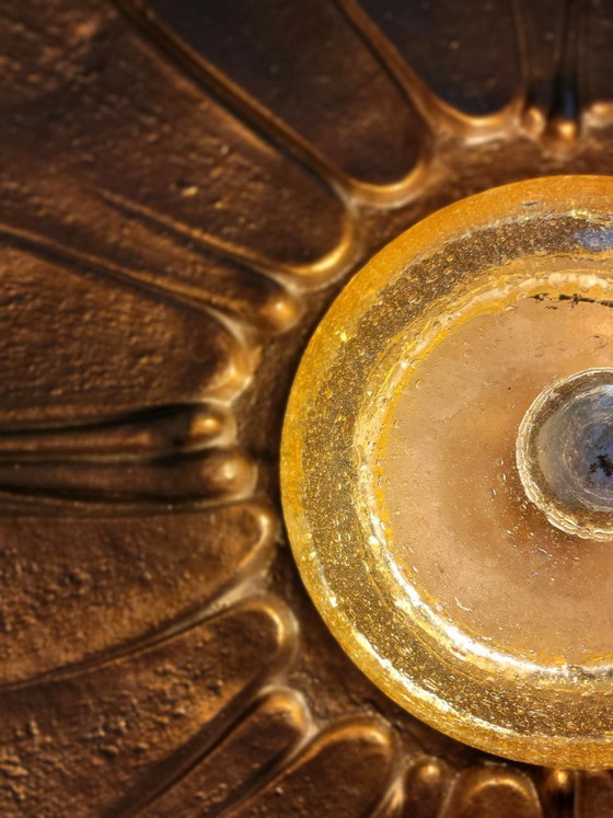 Image 1 of Monumental Sculptural Bronze Wall or Table Lamp 1960's