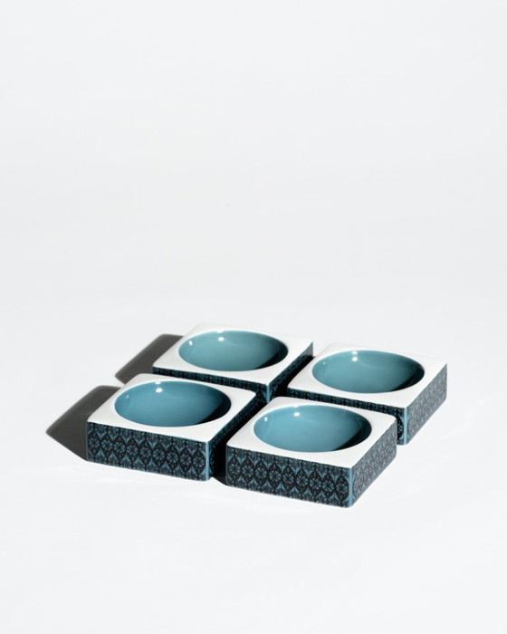Image 1 of Ensemble de 4 bols géométriques en porcelaine Rosenthal, Hans Theo Baumann, Allemagne, années 1960-1970