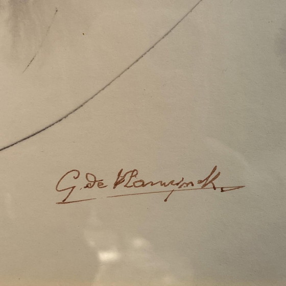 Georges De Vlamynck, Nudo Astratto, Tecnica Mista su Carta, Anni '40 – Dipinti e disegni, Paper, Art Deco (photo 6 of 10)