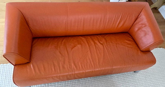 Image 1 of Rolf Benz 2300 Designklassiker in rotorangem Nappaleder – 3er, 2er & Funktionssessel