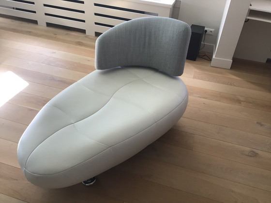 Image 1 of Leolux Kikko chaise longue, leather/fabric