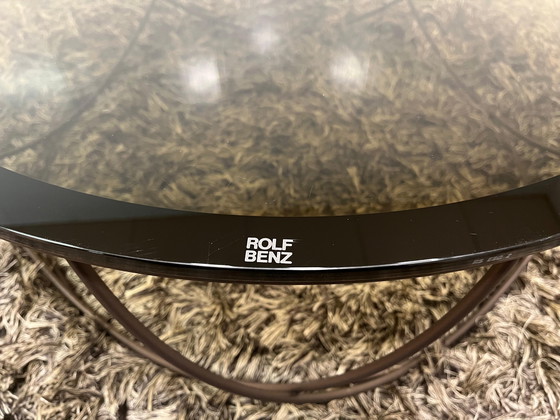 Image 1 of Rolf Benz 8870 Couchtisch Schwarz Ø80 – Parsol Glas