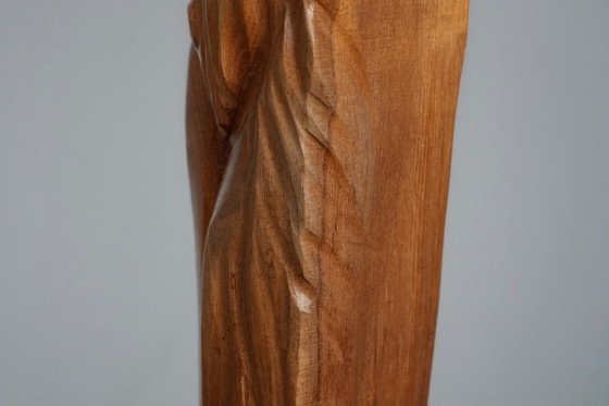 Large-Scale Figurative Oak Sculpture, Belgium, 1970s – Wood (photo 7 of 8)