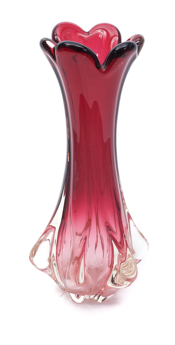 Image 1 of Vase Murano "Chambord" Rouge