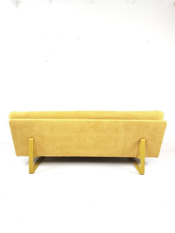 Image 1 of Vintage Artifort Kho Liang Le three-seater sofa, newly upholstered in yellow