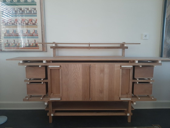 Rietveld buffetkast blank eiken, Dressoirs, Hout, Beige (foto 2 van 5)
