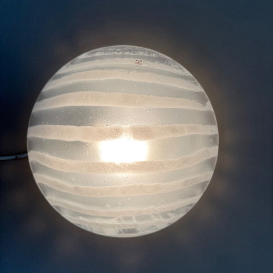 Image 1 of Lampada da parete/soffitto in vetro "zebra" di Peil & Putzler, anni '70, Germania.
