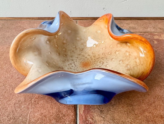 Image 1 of Ciotola in vetro blu vintage