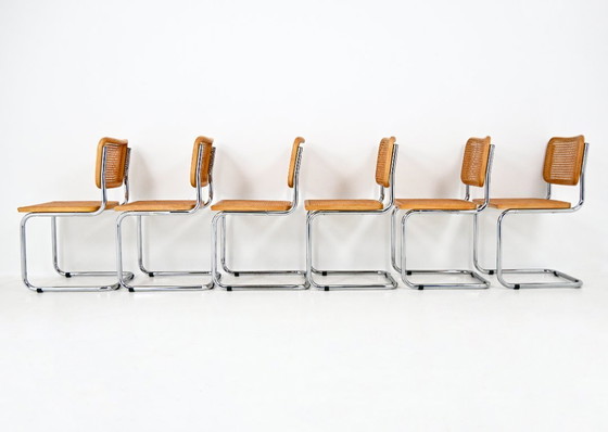 Image 1 of Sedie da pranzo modello B32 di Marcel Breuer, set da 6