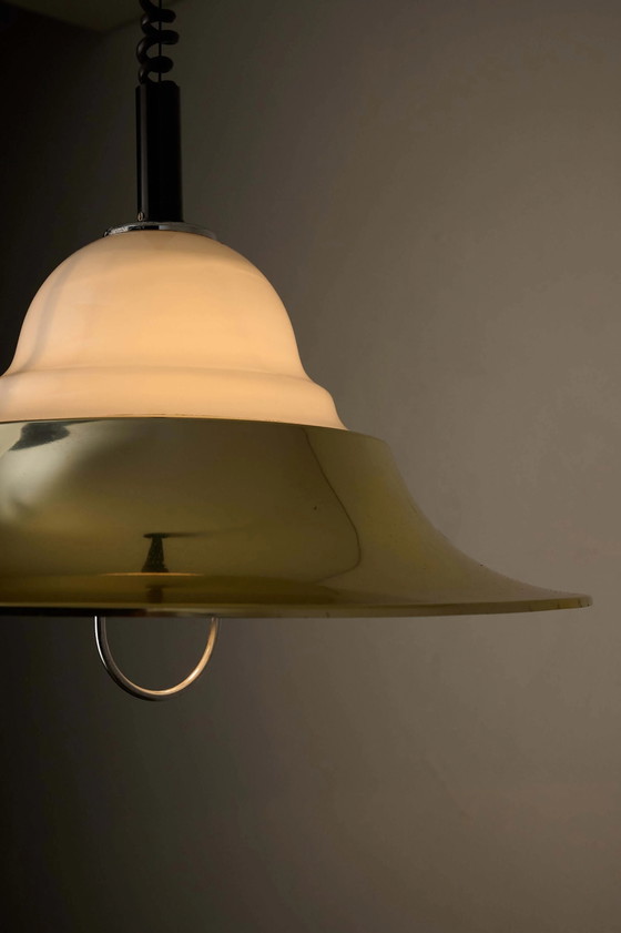 Lampada a Sospensione Modello 7565 in Ottone e Vetro Opale di Cosack, Cosack Leuchten, Plafoniere, Dorato (foto 2 di 7)