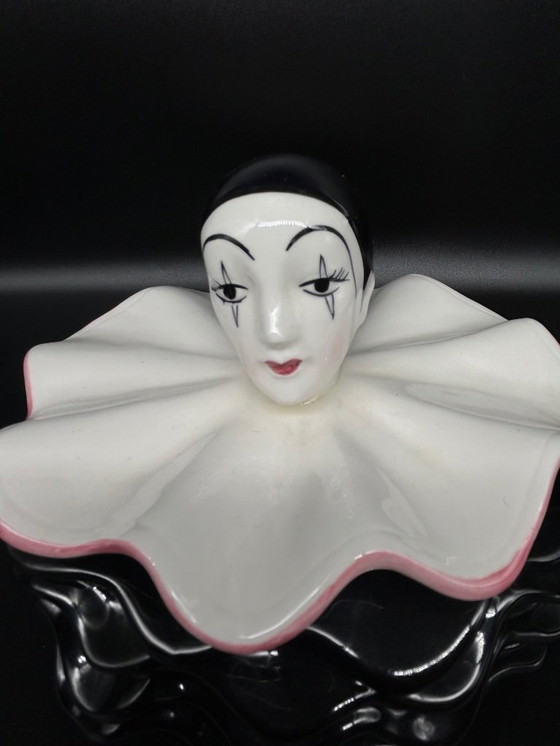 Image 1 of Pierrot earthenware box, 1980s