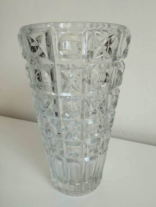Vase Verre OXO Tchécoslovaquie