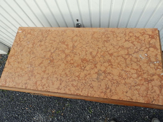 Image 1 of Art Deco oak furniture with marble