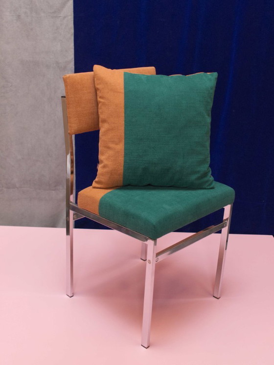 Image 1 of Chrome chair reupholstered