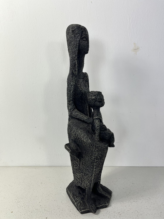 Image 1 of Vintage sixties Brutalist statue of a woman