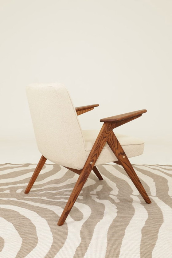 Image 1 of Mid century fauteuils vintage lounge stoel in ecru set van 2 stoelen, compleet gerestaureerd