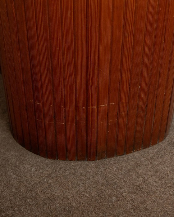 Image 1 of Art Deco kamerscherm van gepatineerd grenenhout, ontworpen door Jomain Baumann voor Baumann, Frankrijk, jaren 1930.