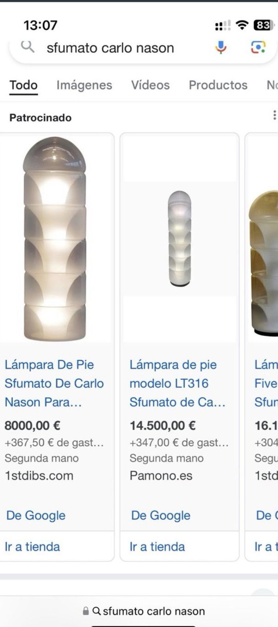 Image 1 of Lampada Sfumato di Carlo Nasson per Mazzega
