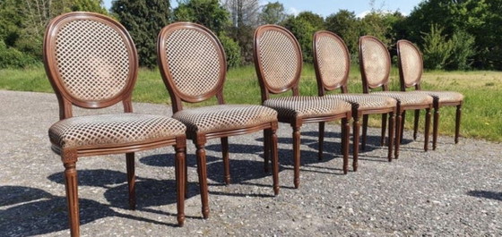 Image 1 of 6 medallion eetkamer stoelen 