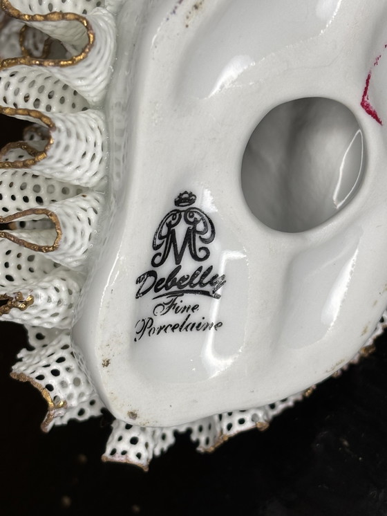 Image 1 of Elegant porcelain lady in lace dress – Debelle Fine Porcelaine (vintage)