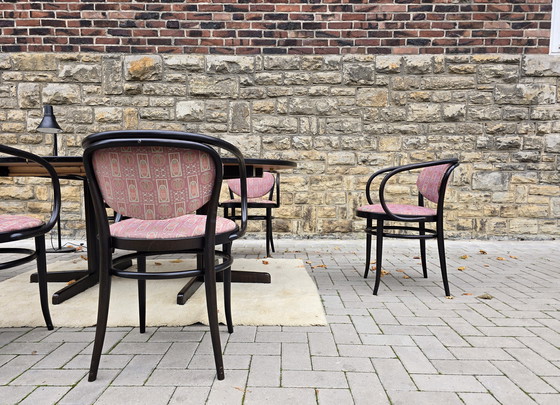 Image 1 of Thonet Eettafelset Eettafel Groep Stoelen Tafel Vintage
